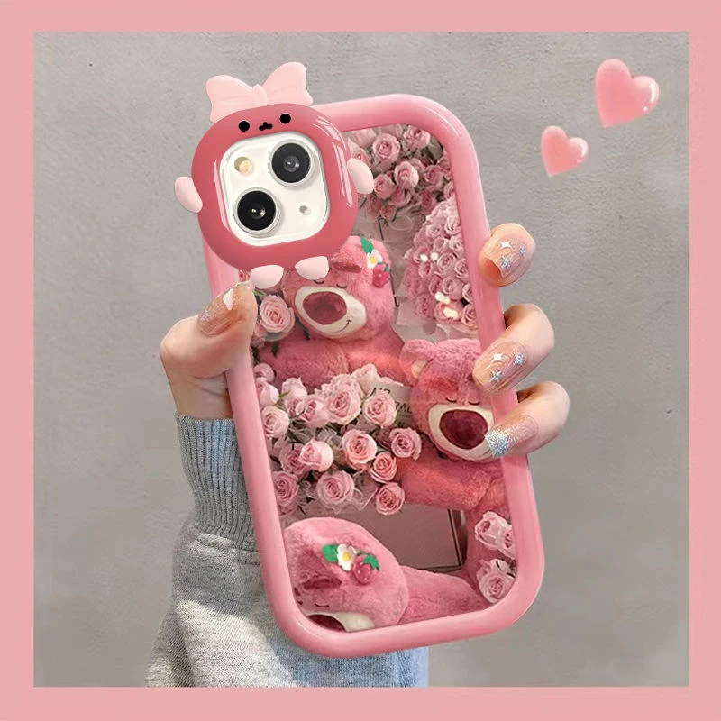 苹果14手机壳玫瑰草莓香iPhone14Promax硅胶防摔卡通女14plus全包