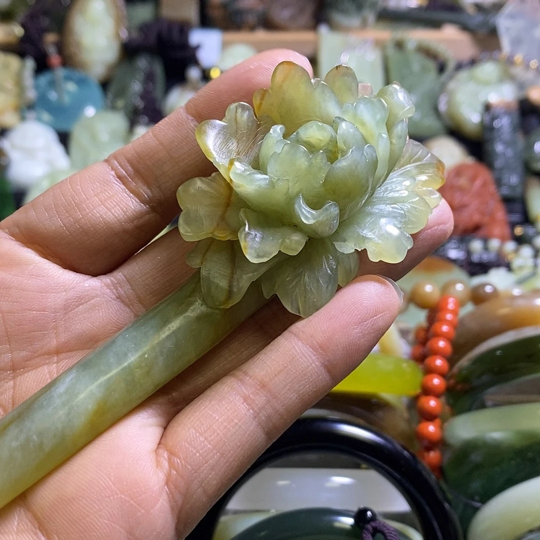 岫玉未镶嵌发簪一个