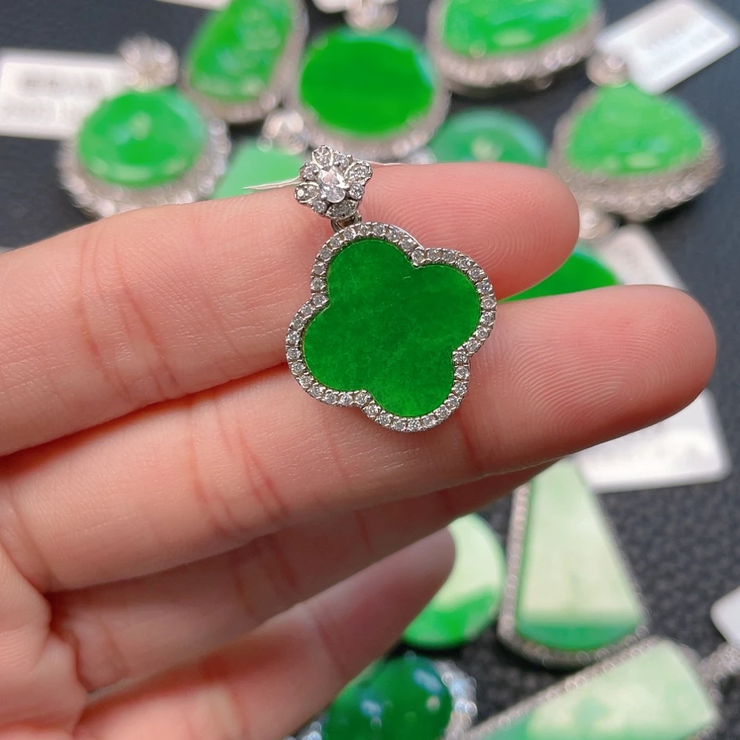 【闪购商品】翡翠吊坠(不含链)银S925镶嵌