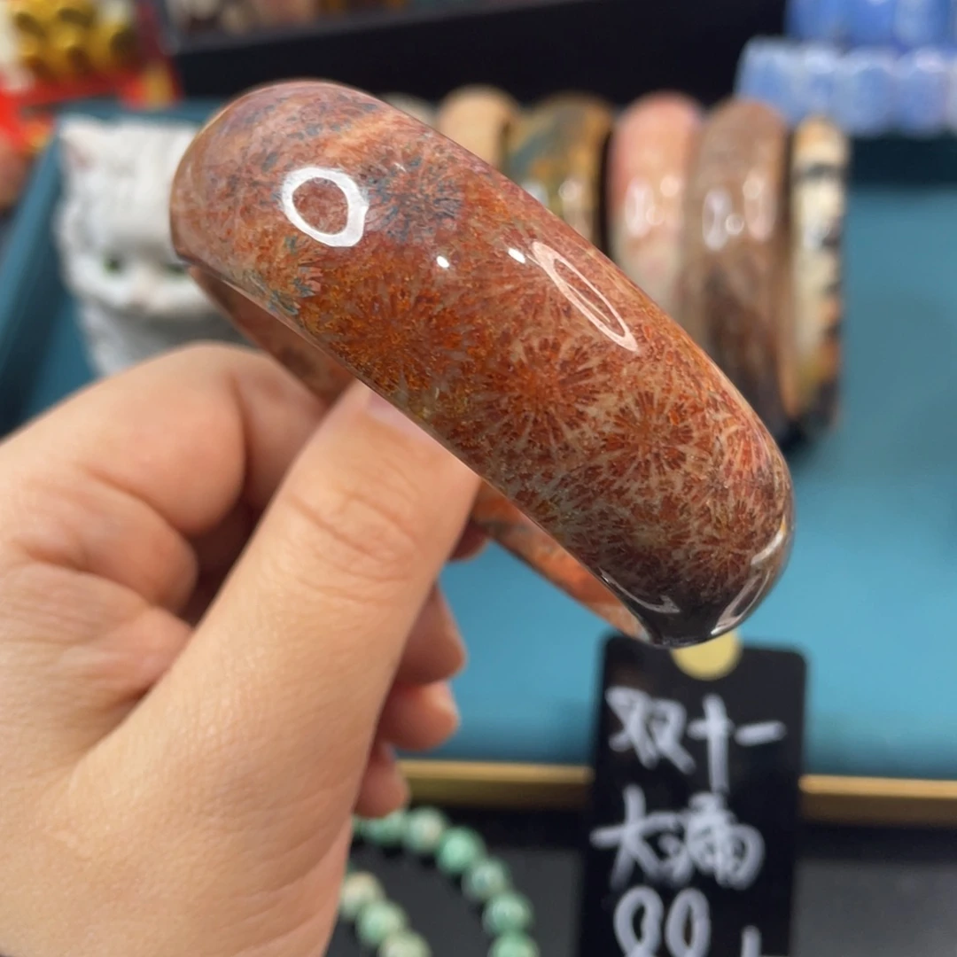 未镶嵌手镯硅化玉