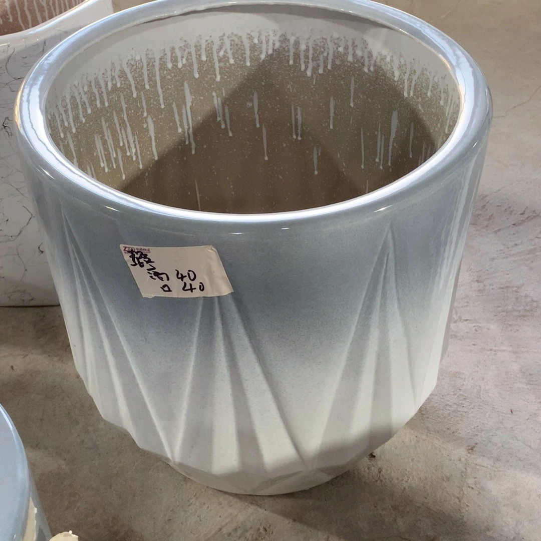 微瑕高温陶瓷花盆