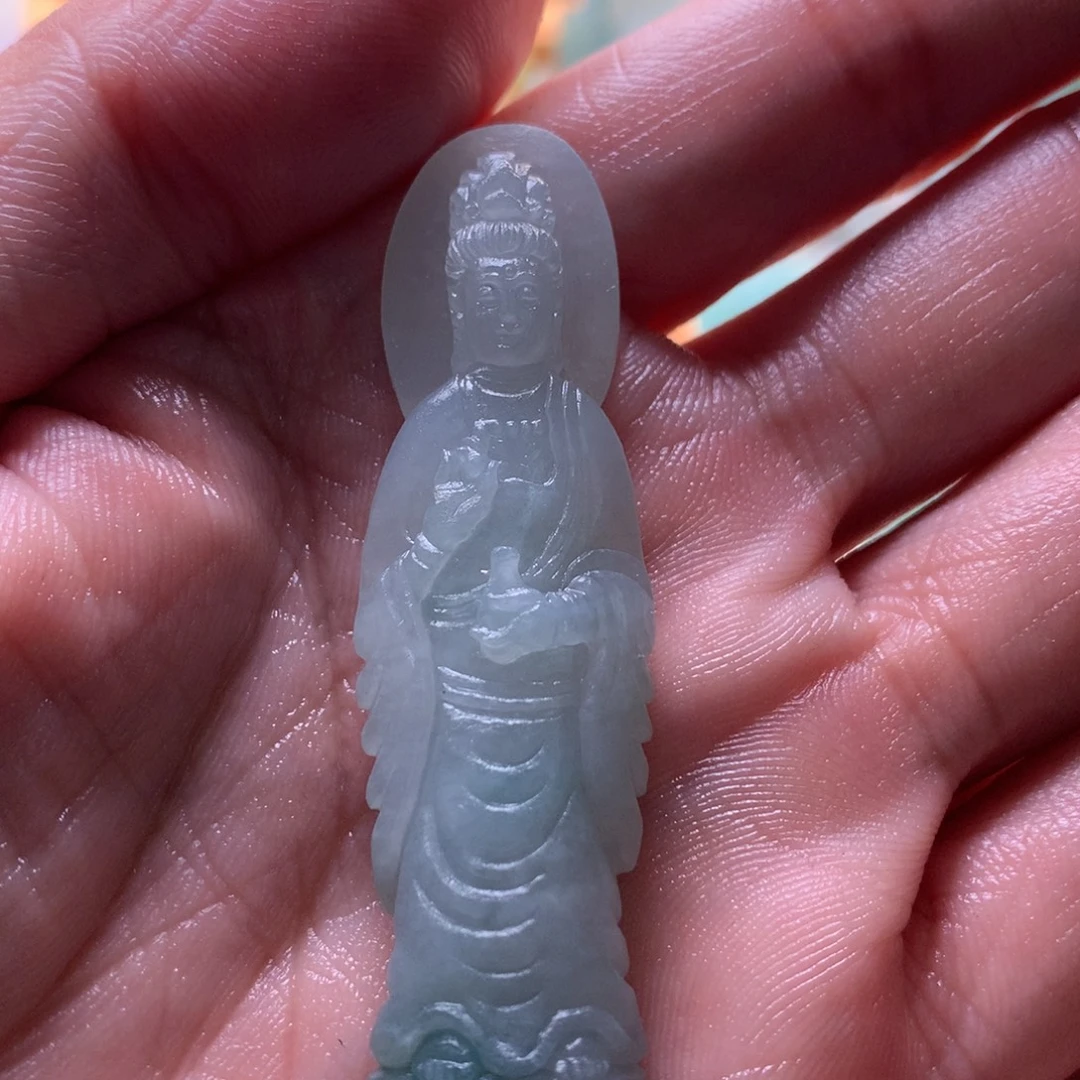 定制翡翠未镶嵌站观音