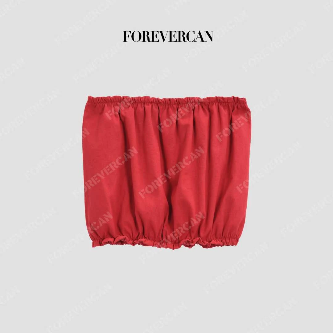FOREVERCAN“热辣因子”复古百搭叠搭短款抹胸上衣 ST57088