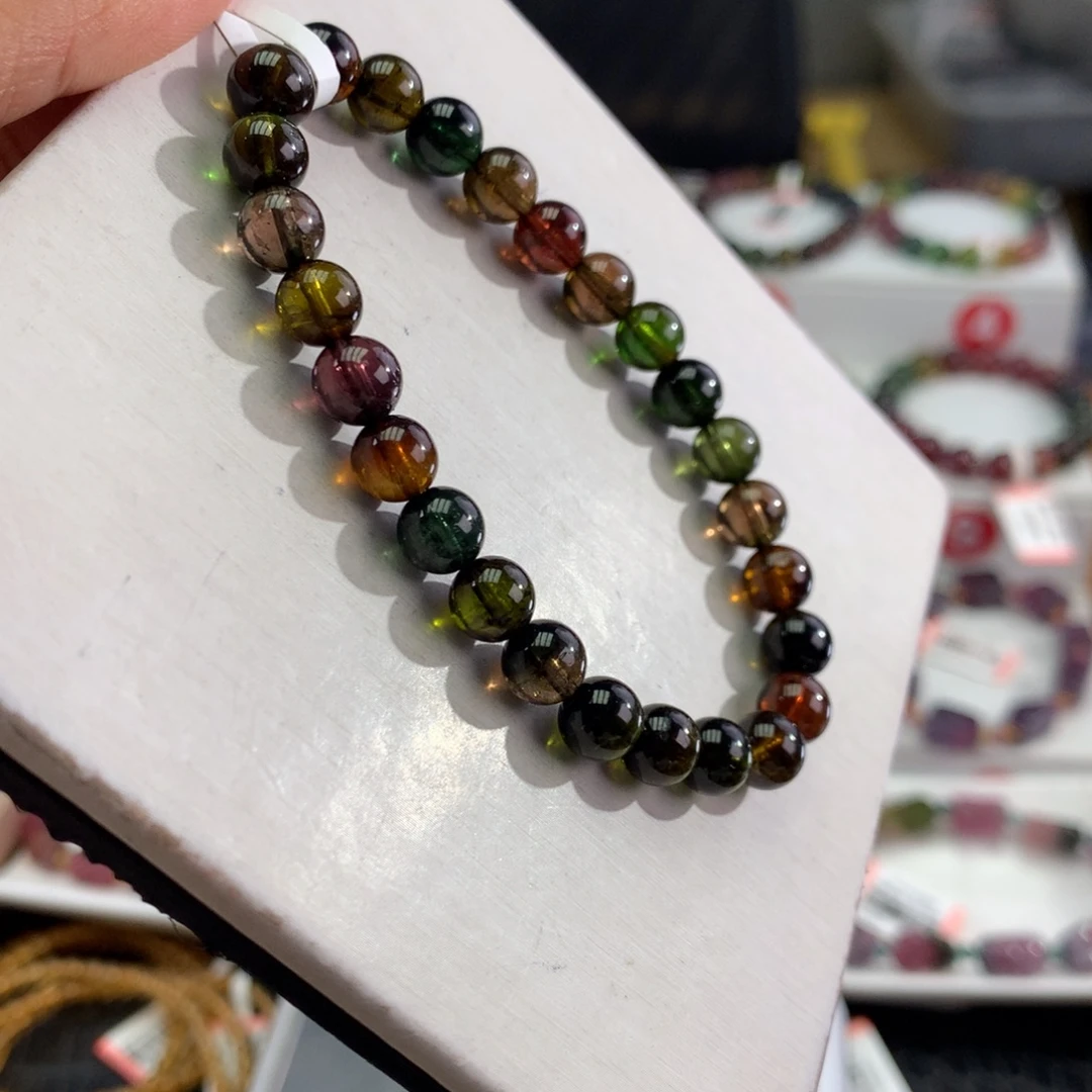 手链未镶嵌碧玺      7mm。