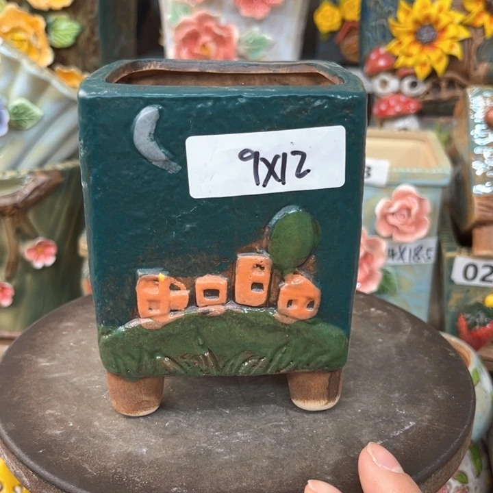 紫砂花盆粗陶材质多肉花盆