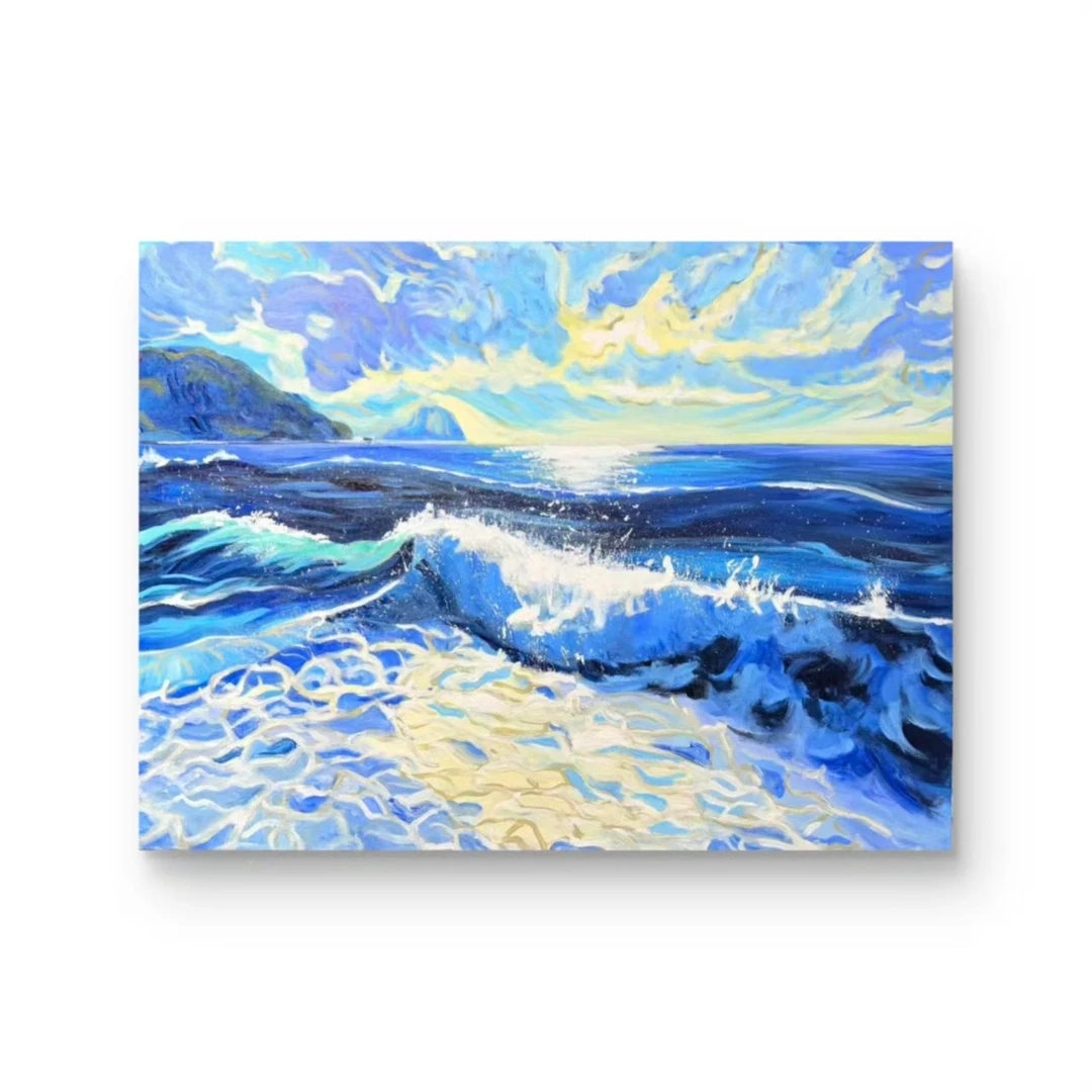 【心潮】孤品“60*80” No.1000纯手绘挂画