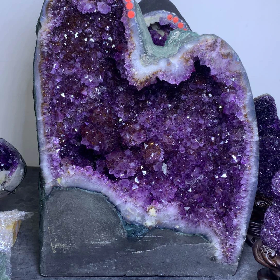 紫晶摆件未镶嵌天**痕紫晶