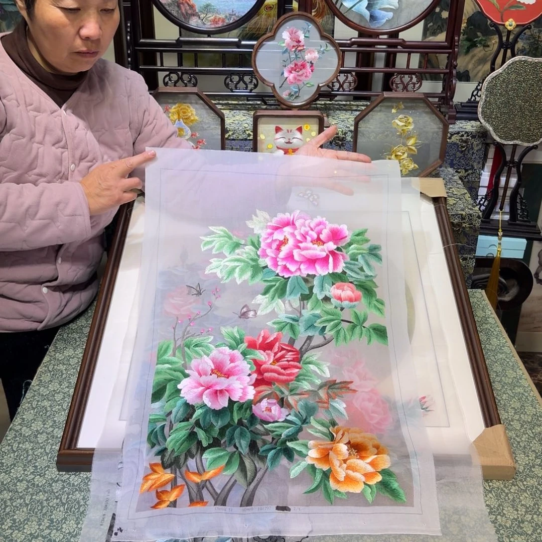 刺绣手工苏绣工艺制作技艺精湛