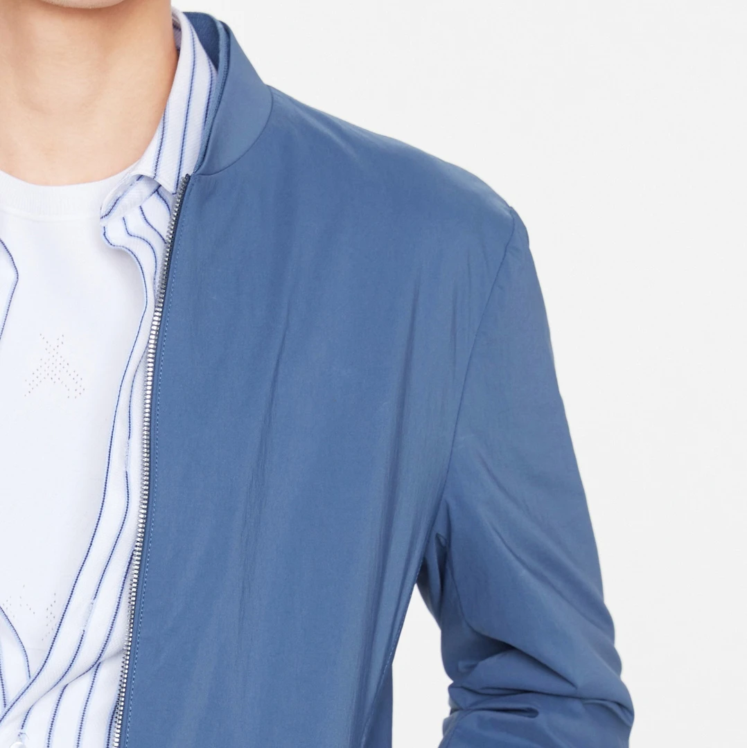 0617男士秋百搭夹克高级感外套  蓝色