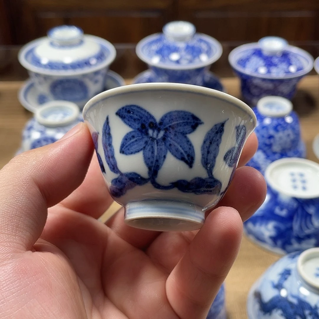 至善雅器栀子花小撇口杯