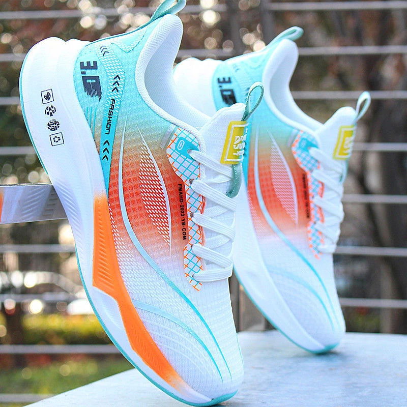 青少年学生男鞋跑步鞋子秋季新款休闲耐磨轻便透气网面轻量运动鞋