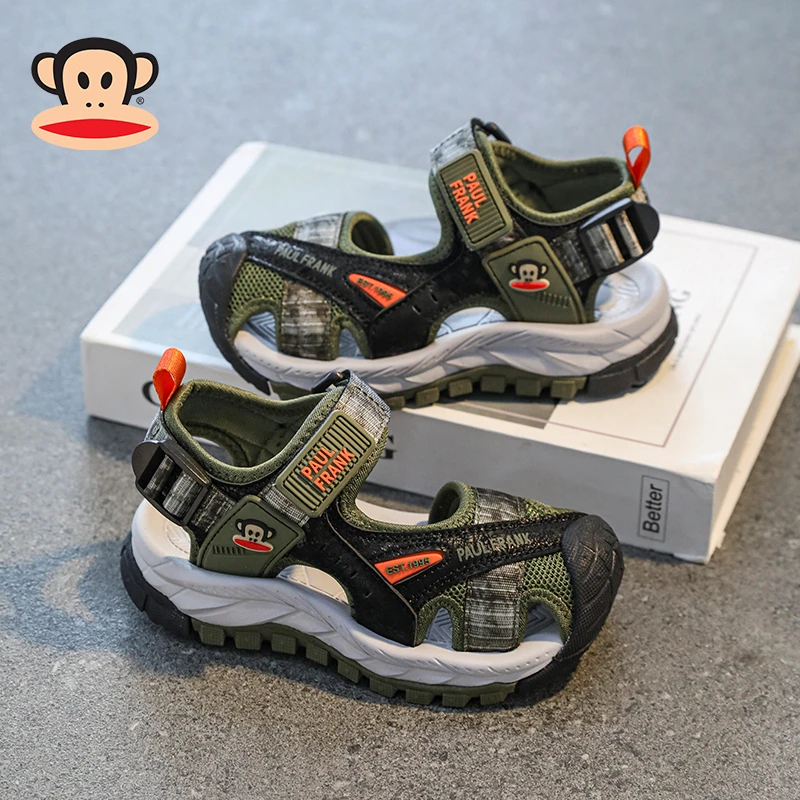 大嘴猴儿童包头凉鞋男童鞋子夏季中大童小男孩宝宝防滑运动沙滩鞋