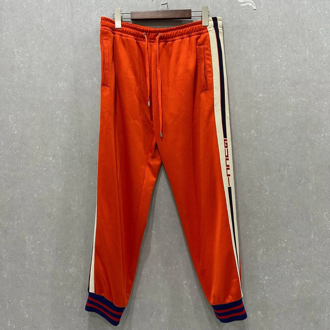 99新 GUCCI/古驰 侧边logo抽绳长裤 M码/005084