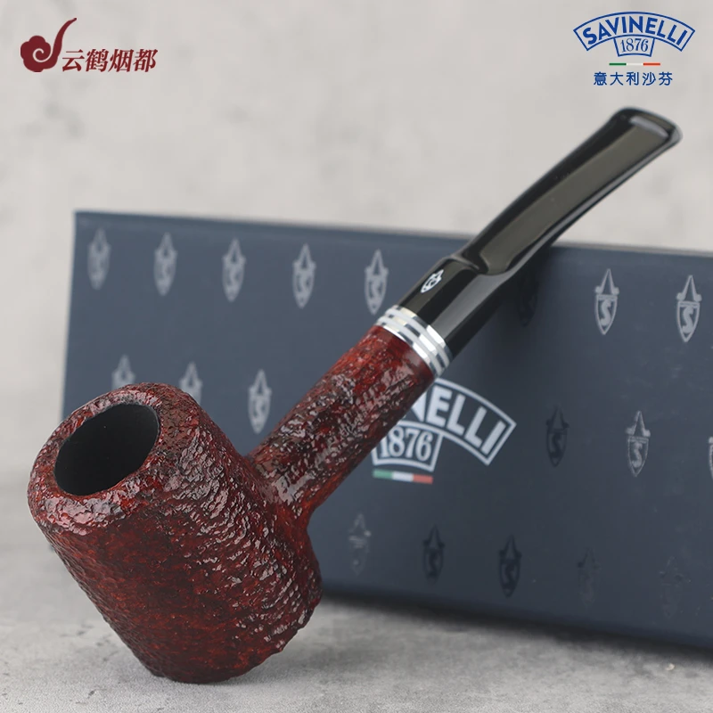 云鹤烟都意大利沙芬石楠木烟斗雪山麻面P308Z310