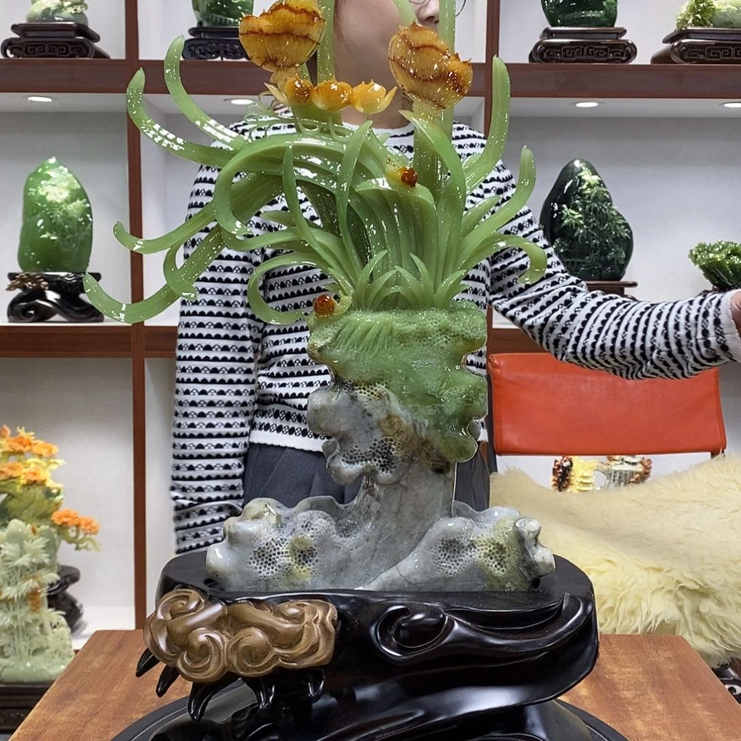 c***）玉山水摆件 玄关摆件