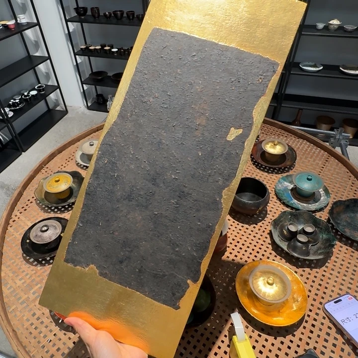 天然大漆茶盘带底足56*22