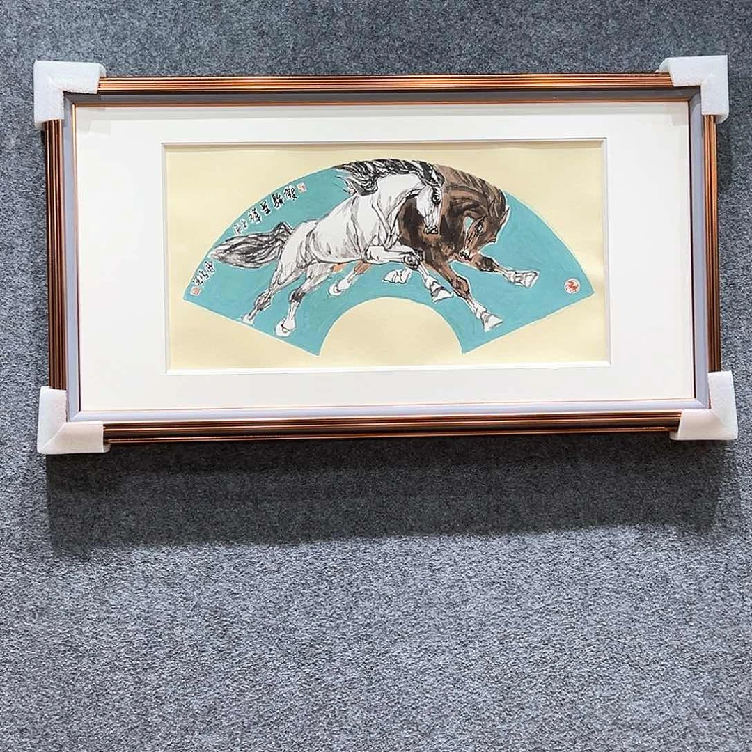 国画纯手绘画心原创