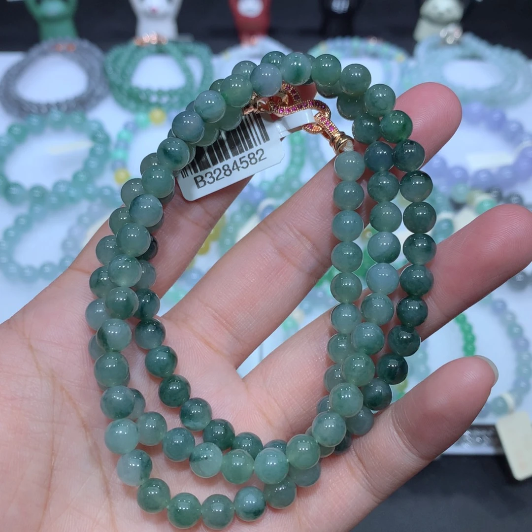 翡翠未镶嵌手串天然