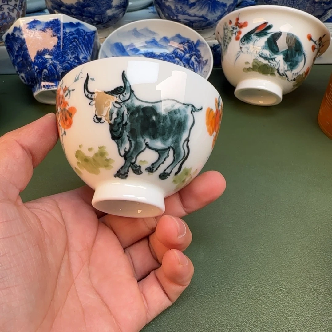 纯手工纯手绘茶具石头93