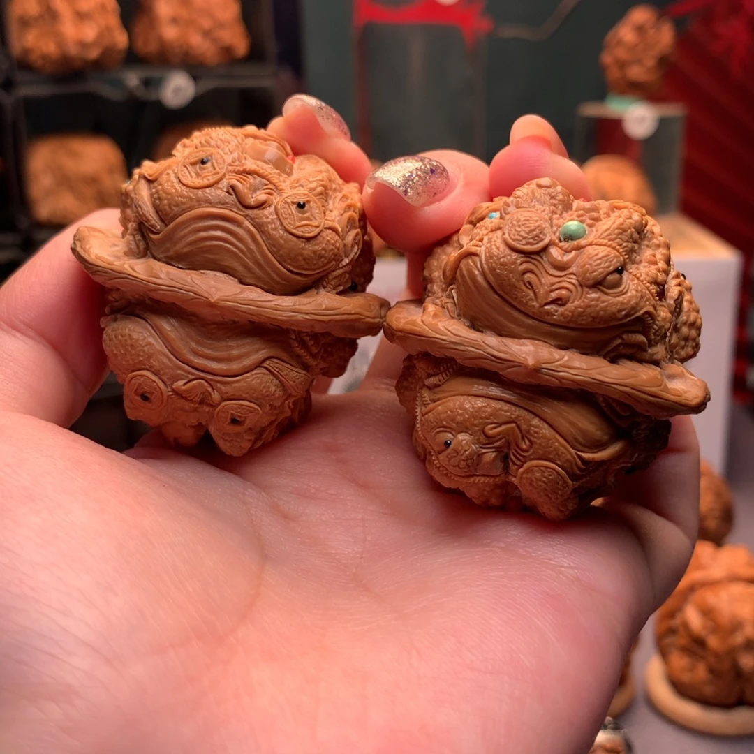 核桃把件////////金蟾