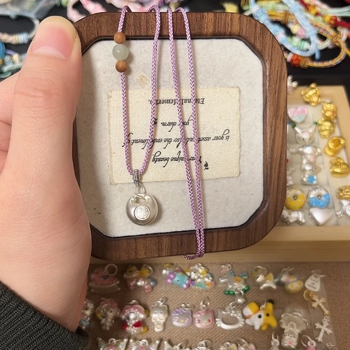 足银布艺（特价）小福袋项链