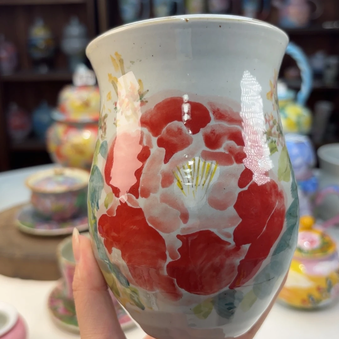 瓷片景德镇手绘高温釉下彩陶瓷茶具