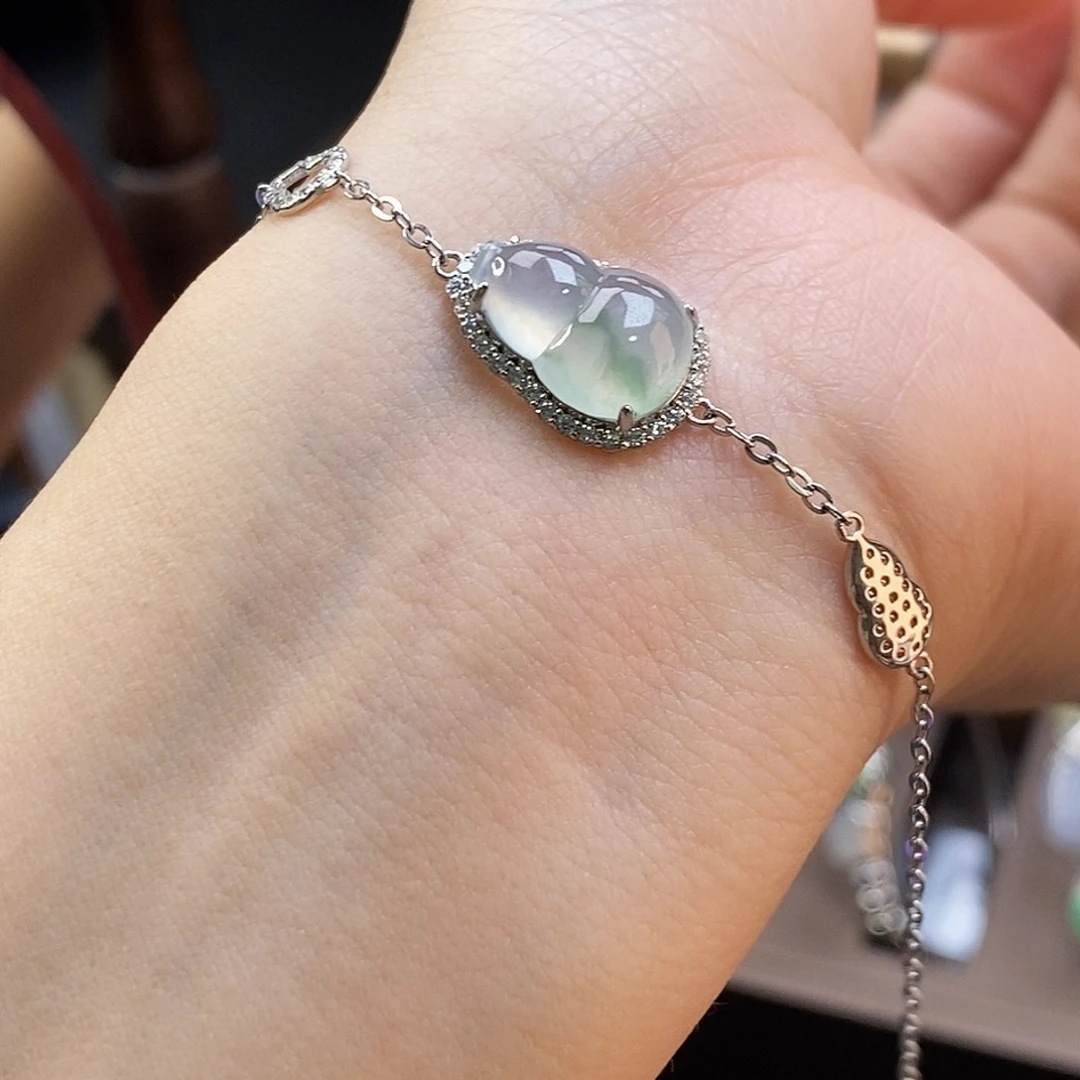 颈饰银S925镶嵌翡翠14312