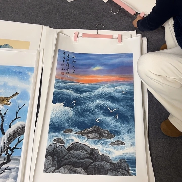 国画作品原文春山月见