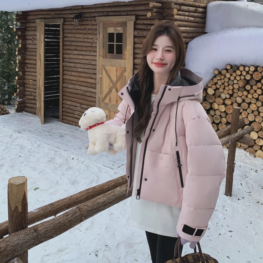 女士连帽加厚外套