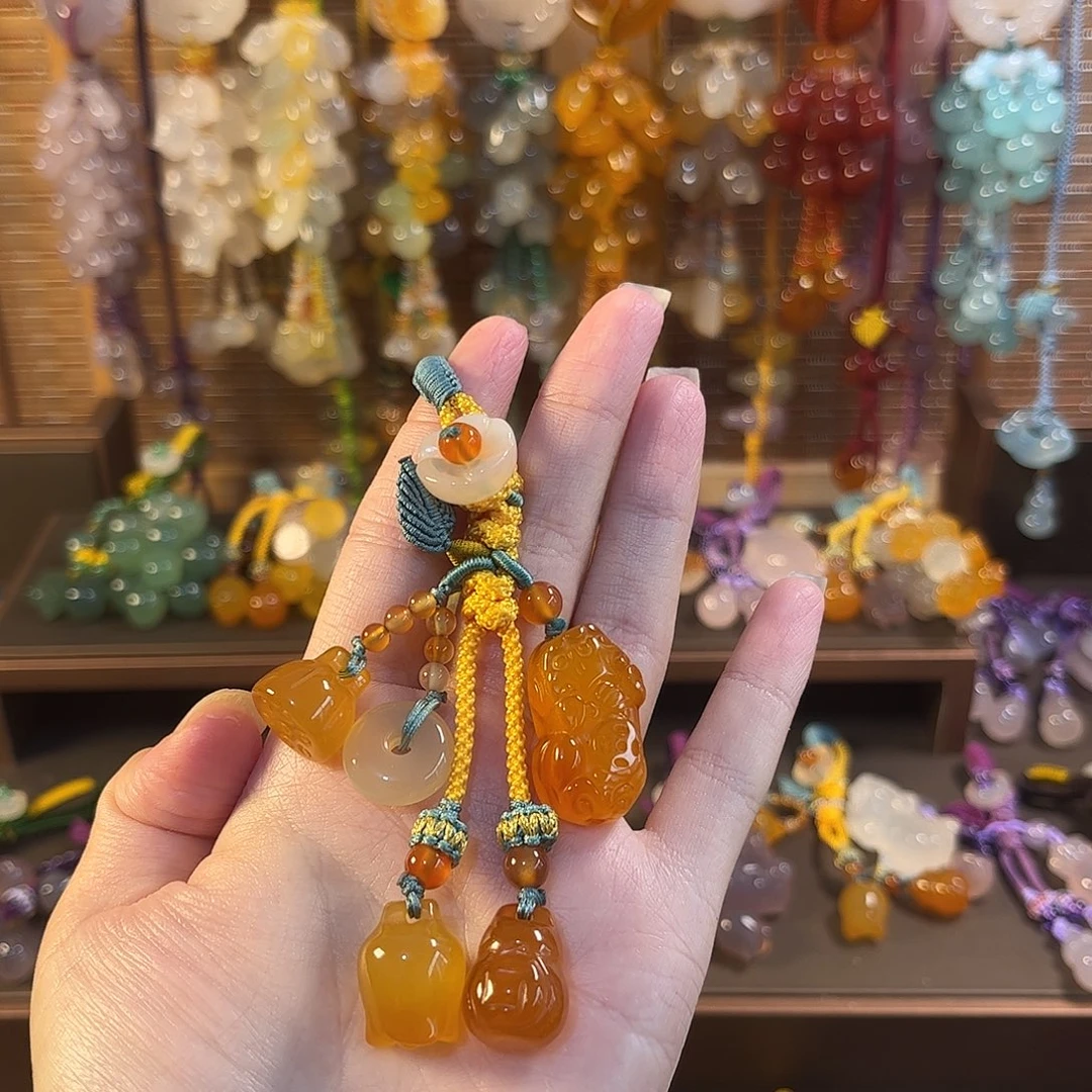 玛瑙/玉髓未镶嵌车挂