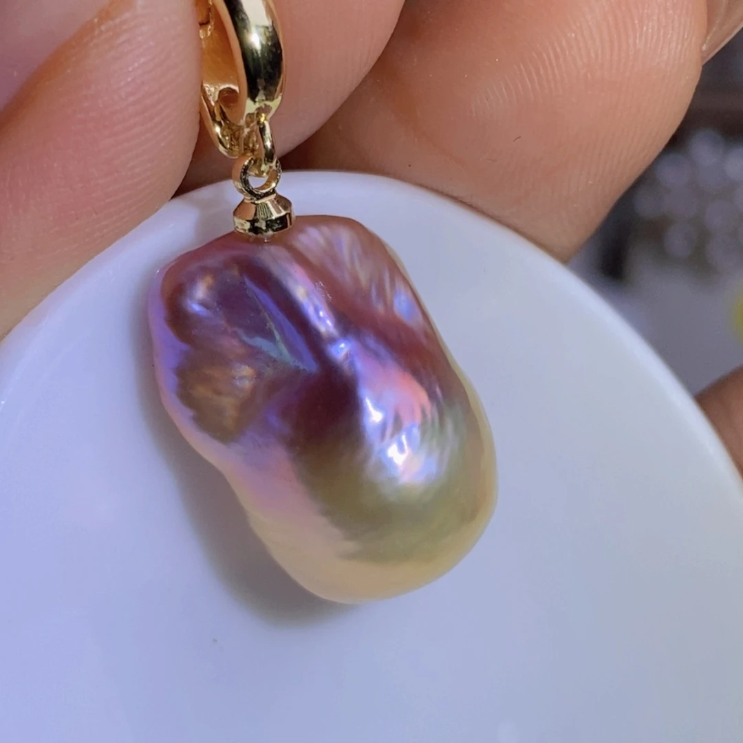 银S925镶嵌天然淡水珍珠淡水珍珠