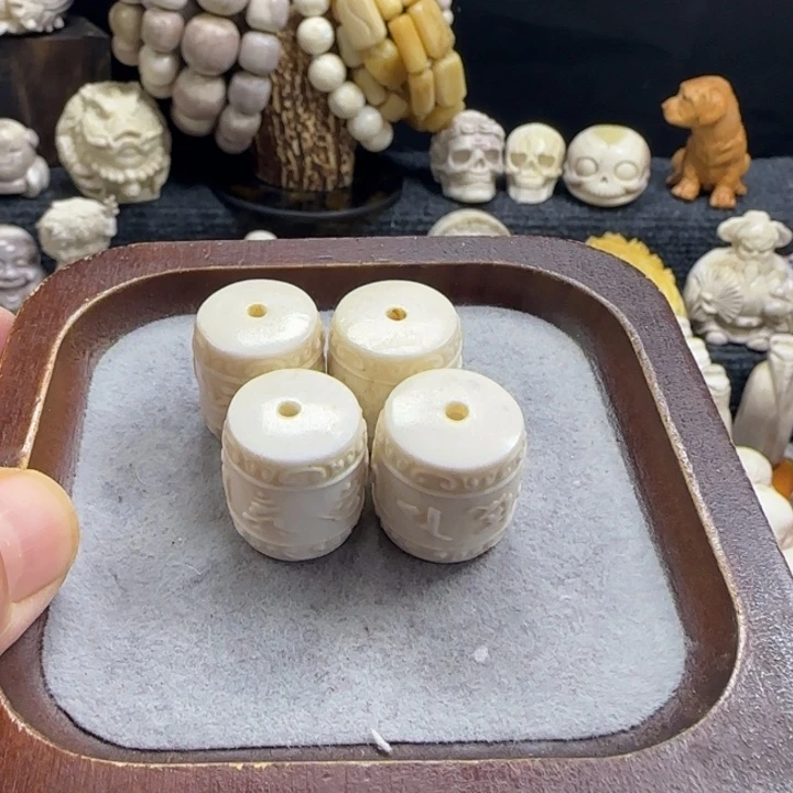 非金属配饰鹿角雕刻桶珠