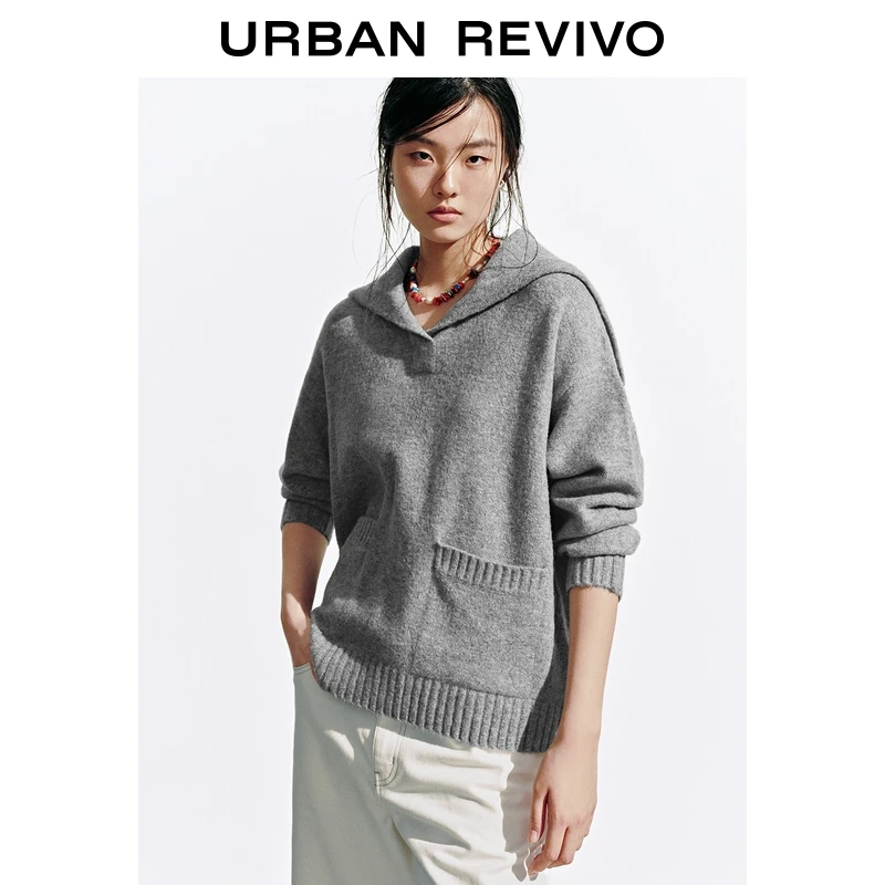 UR2025秋季新款女装休闲学院风撞色条纹针织衫UYL950205