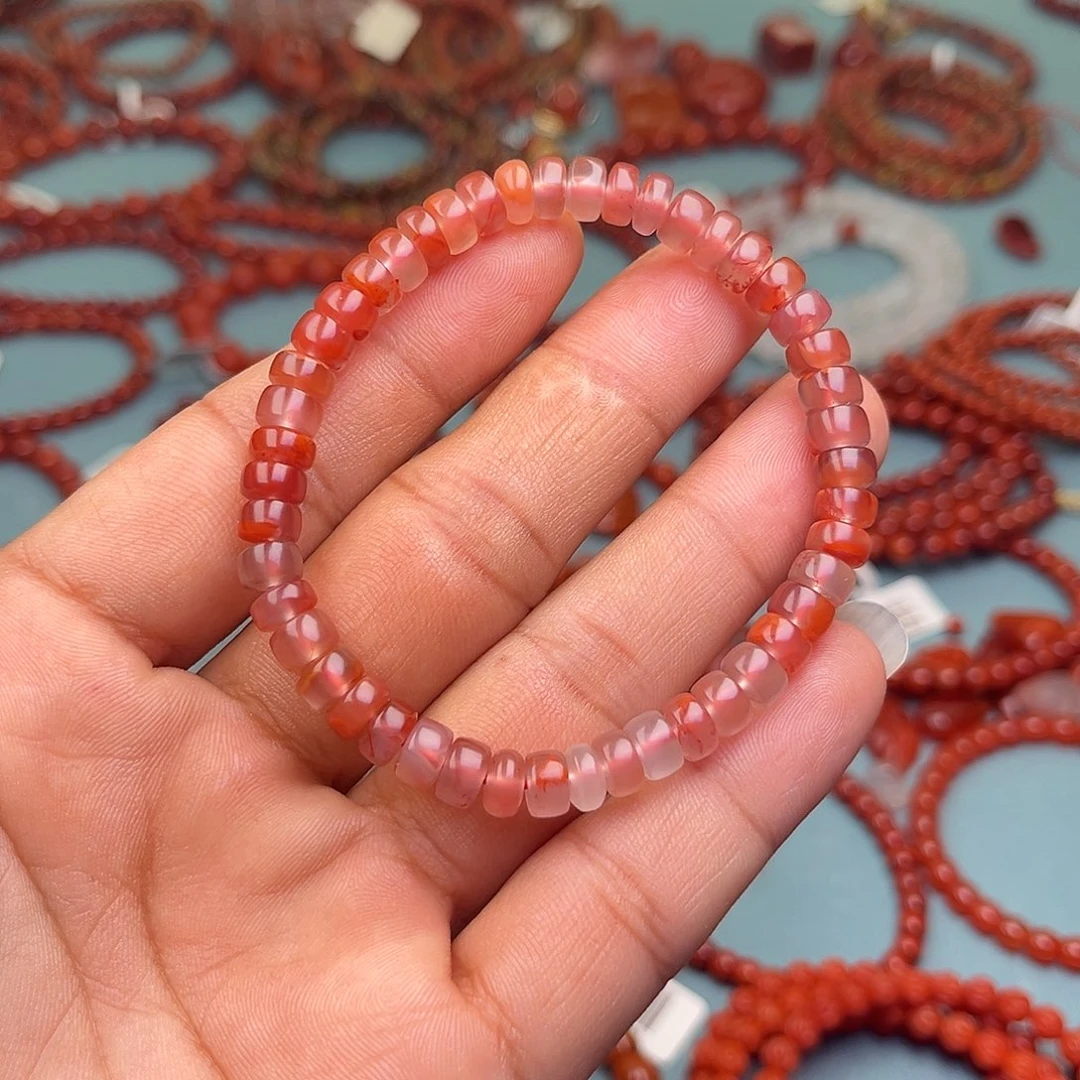 南红玛瑙未镶嵌手链药片卡6十