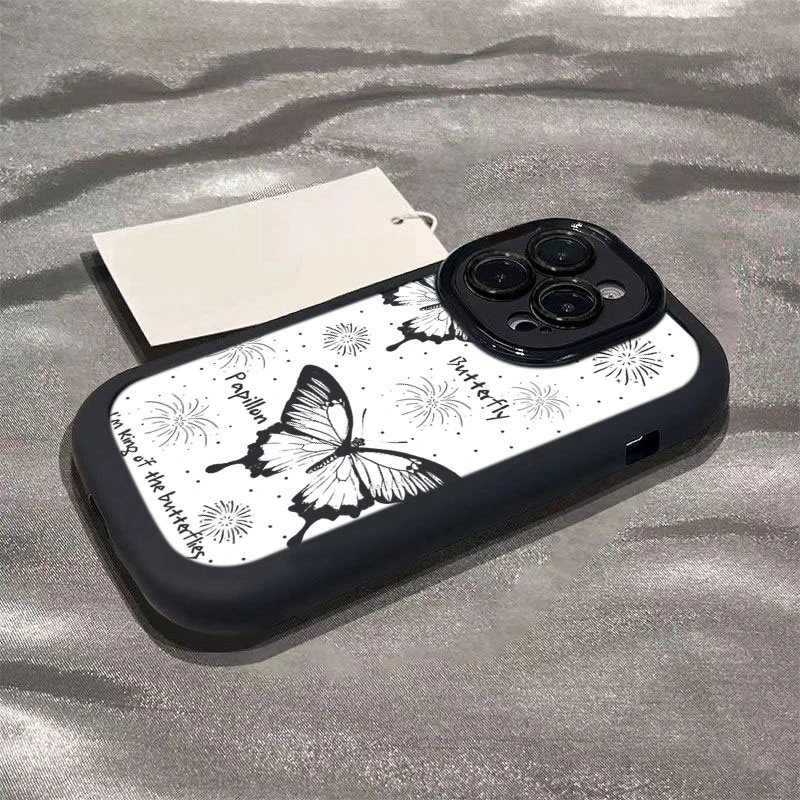 镂空蝴蝶适用iphone16promax苹果15/14PLUS手机壳泡芙13/1211全包