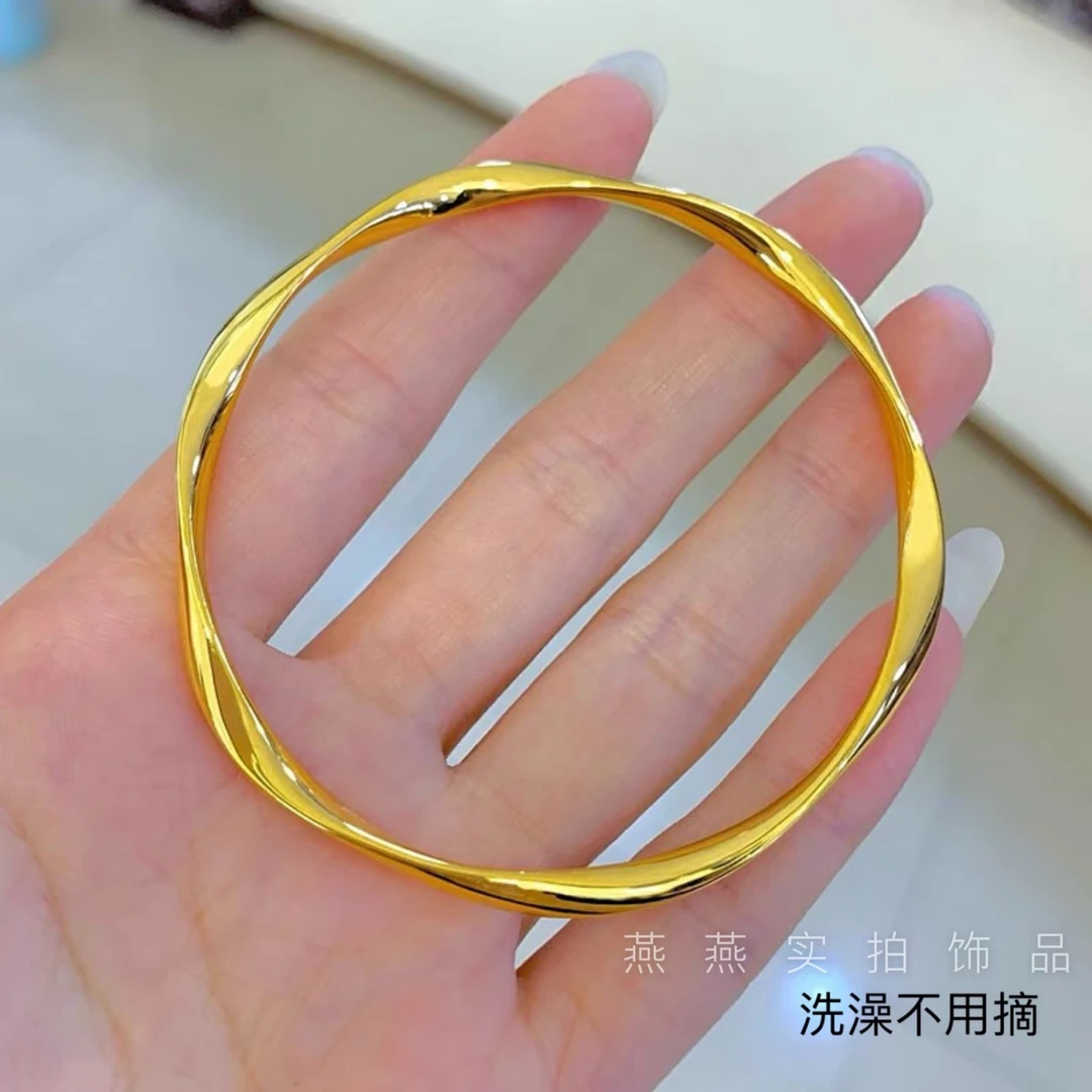 钛钢手镯 【钛钢保色】莫比乌斯环爱永无止境浪漫寓意永恒闭口手镯