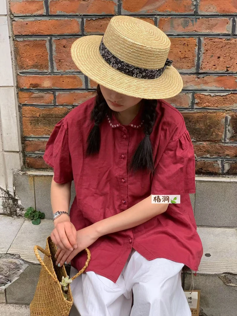 椿涧（99517）日系气质时尚衬衫 kc