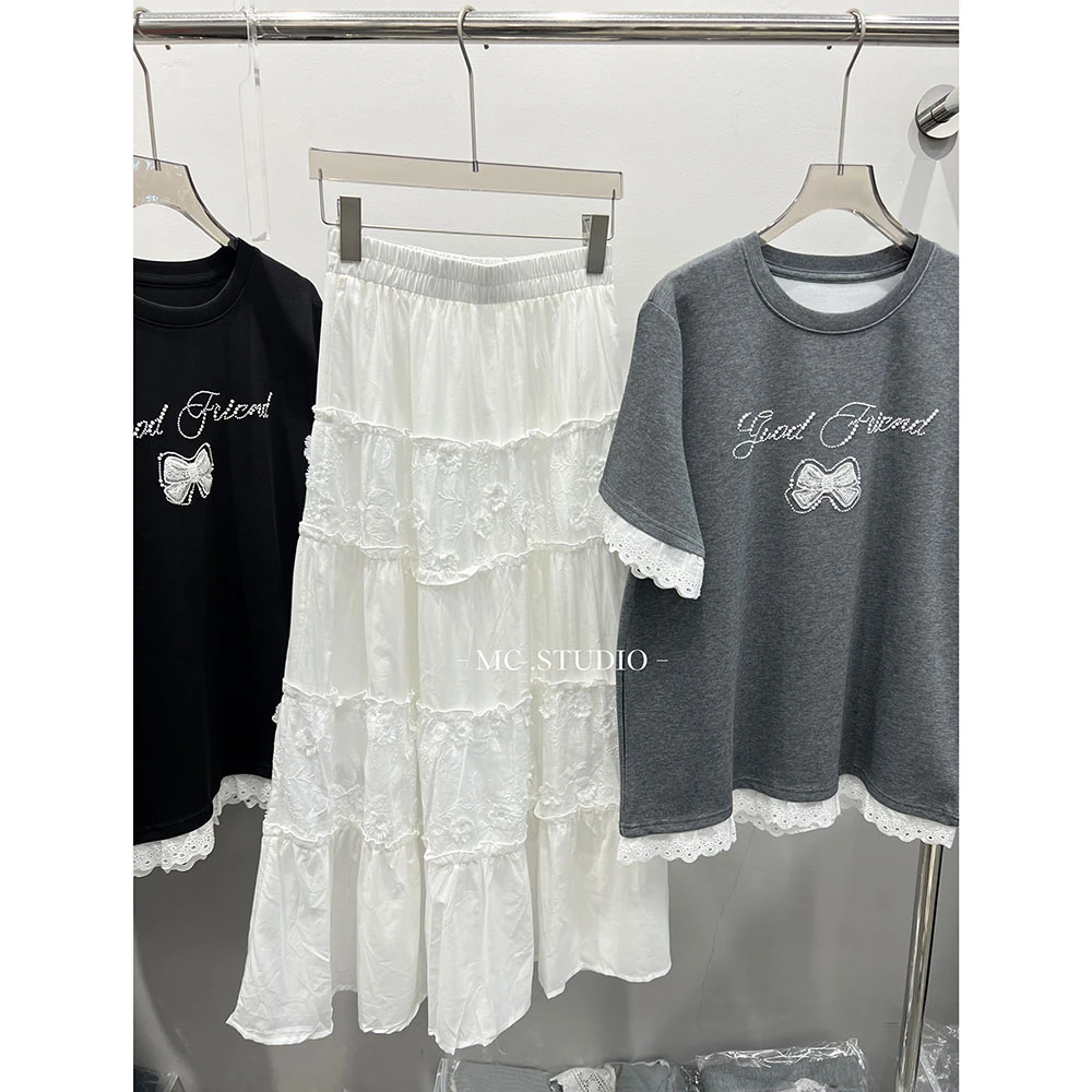 【花朵刺绣布艺裙】欧洲站春夏百搭文艺半身裙百搭长裙18821