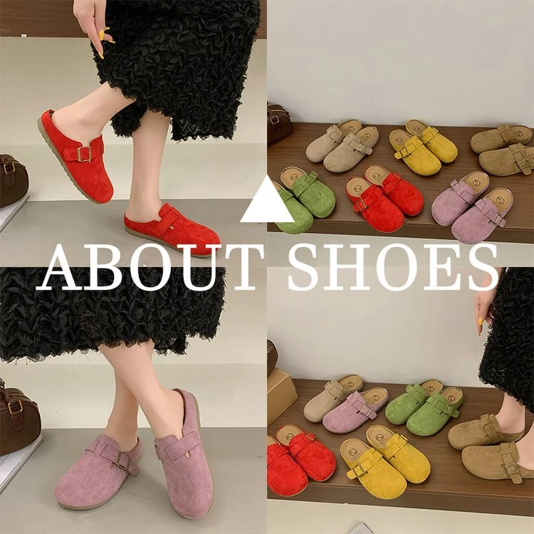 包头时尚休闲百搭网红情侣夏季修面皮包头拖厚底舒适凉拖防滑半拖