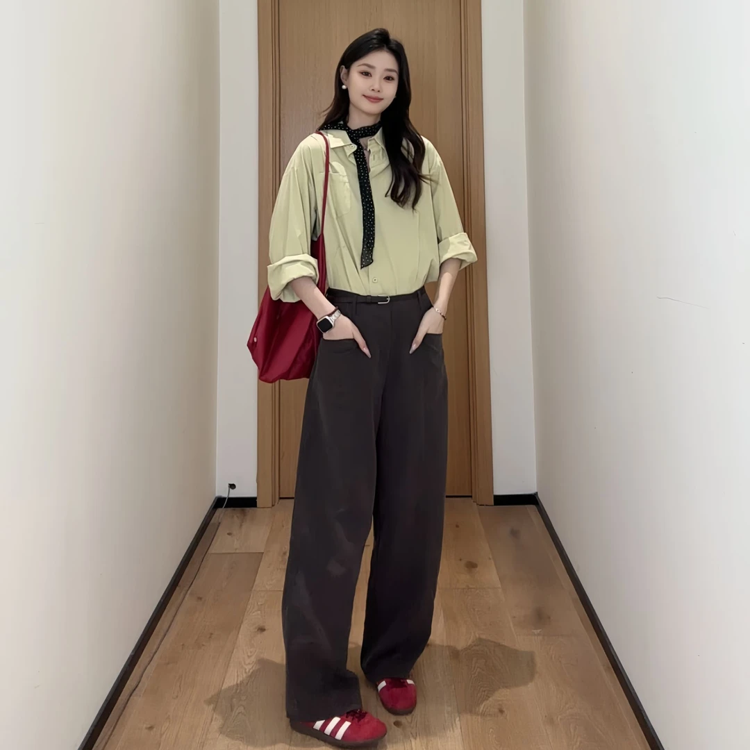 JIUJIU【里约书店】休闲百搭垂感衬衫