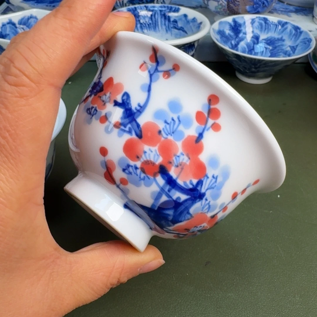 瓷景德镇纯手绘茶具圆圆257