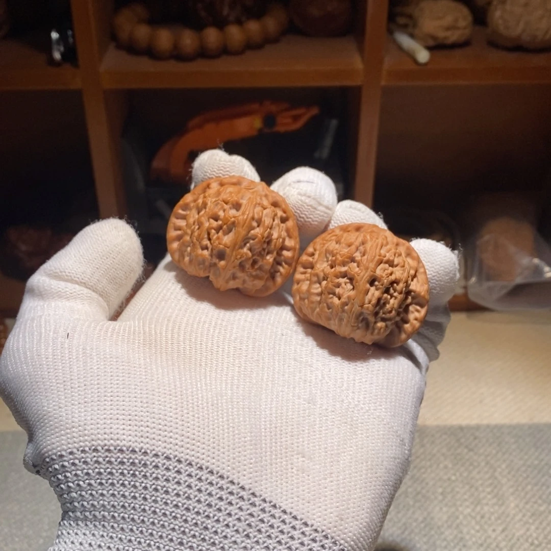 把件文玩核桃白狮子B85