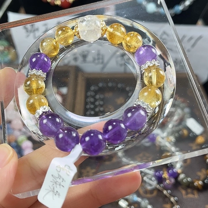 水晶合金手链紫气东来