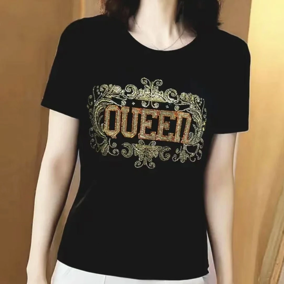 2遮肚可穿夏季圆领印花小衫中老年女装短袖t恤百搭洋气妈妈