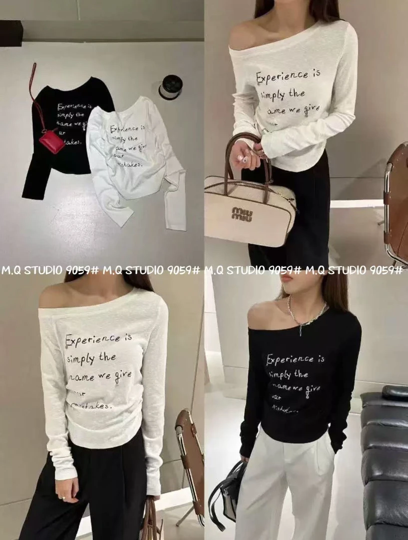 9059字母打底衫长袖时尚百搭款