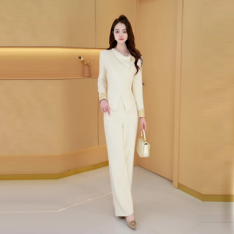 【两件套】秋季时尚修身气质洋气休闲收腰显瘦减龄女装套裤