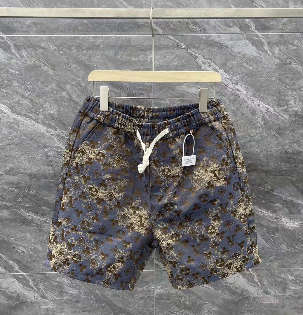 夏季新款黑色提花短裤