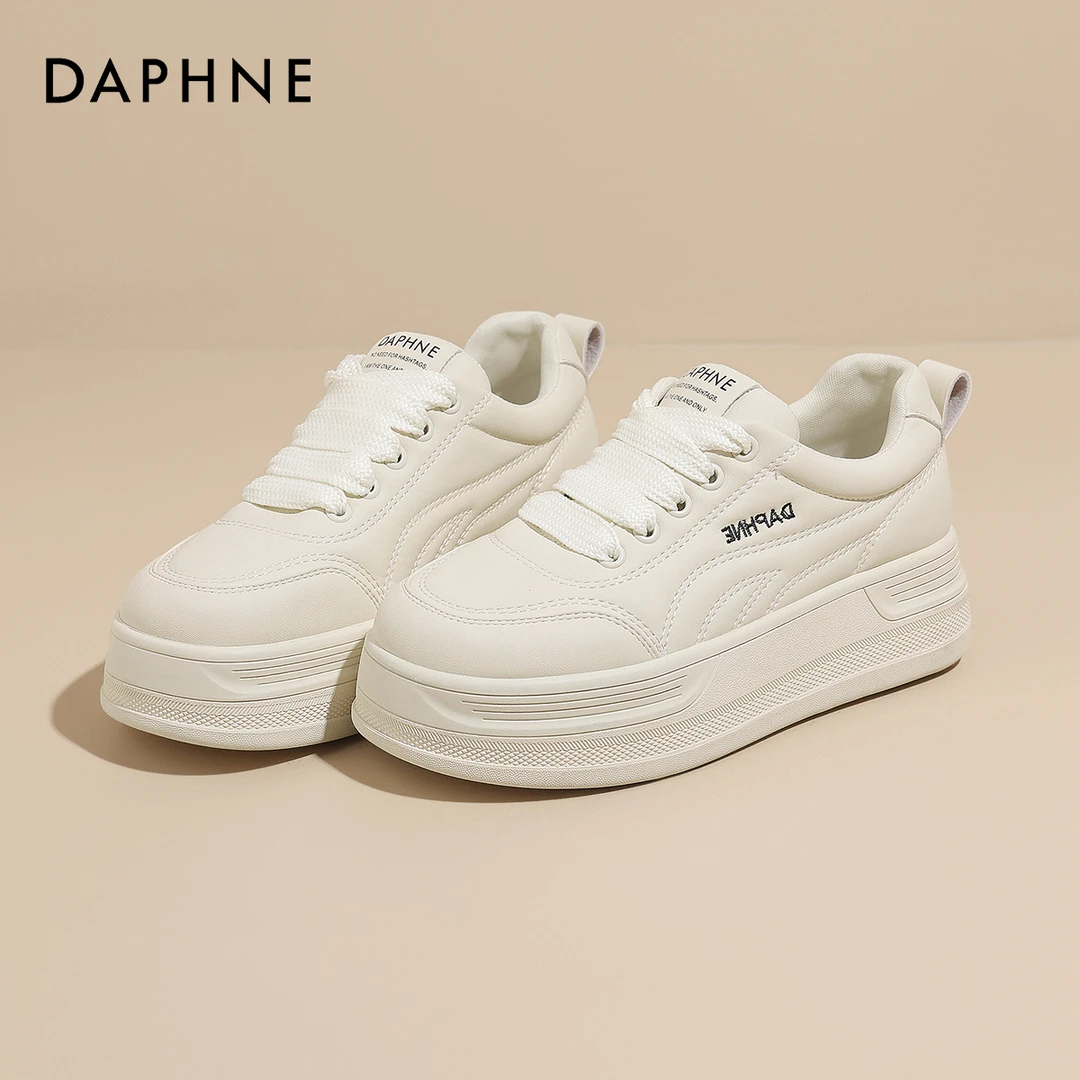 达芙妮百搭厚底小白鞋女2025春季新款时尚软底板鞋运动休闲鞋女鞋