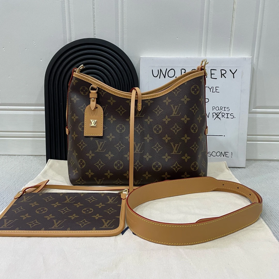 95新 LouisVuitton/路易威登 lv老花carryall小号