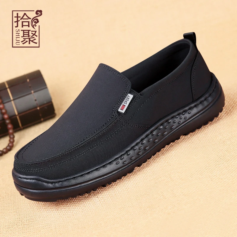 老北京布鞋男款2025春季新款男士帆布鞋轻便开车鞋休闲百搭爸爸鞋